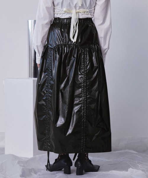 セール】マルチウェイギャザーメタリックスカート（スカート）｜ELUNIS