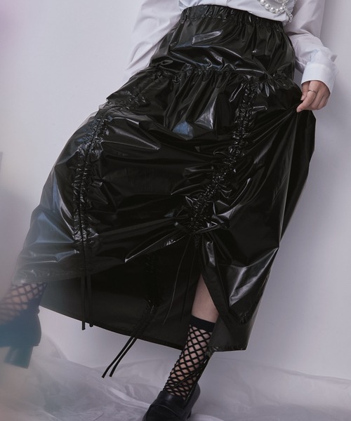 黒スカート 楽天市場】大きいサイズ レディース ボトムス スカート タック