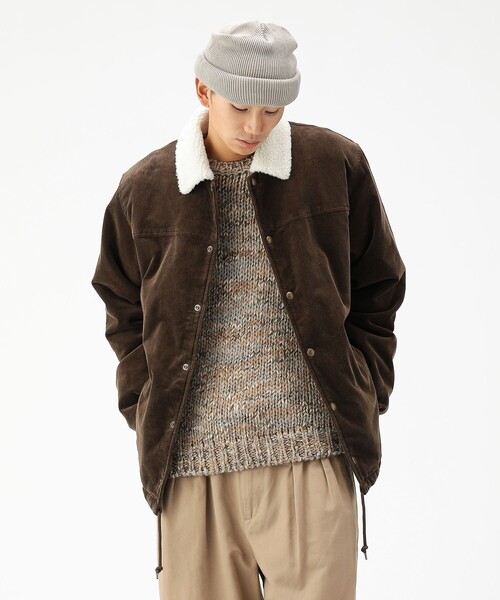BEAMS（ビームス）の「ルーズフィット コーデュロイ ボア コーチジャケット（ブルゾン・メンズ・ブルー/ブラック/ブラウン・M/L/XL/S）」の18枚目の写真
