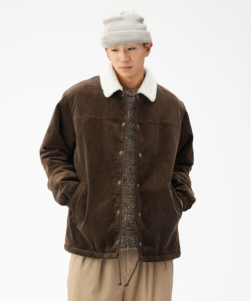 BEAMS（ビームス）の「ルーズフィット コーデュロイ ボア コーチジャケット（ブルゾン・メンズ・ブルー/ブラック/ブラウン・M/L/XL/S）」の19枚目の写真