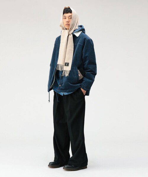 セール】ルーズフィット コーデュロイ ボア コーチジャケット