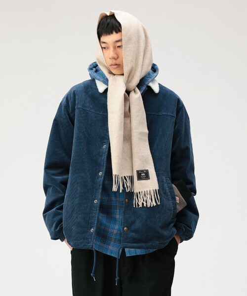 BEAMS（ビームス）の「ルーズフィット コーデュロイ ボア コーチジャケット（ブルゾン・メンズ・ブルー/ブラック/ブラウン・M/L/XL/S）」の3枚目の写真