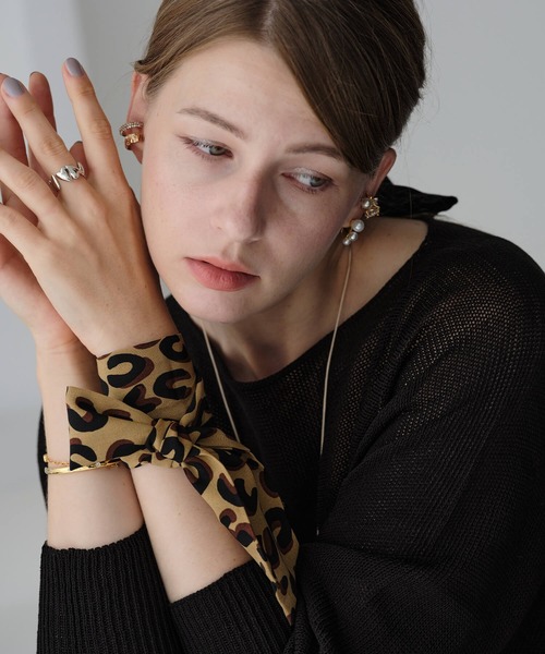 ZAKKA-BOX(ザッカボックス)の「レオパードリボンスカーフ(バンダナ/スカーフ・レディース・レオパード/その他/その他2・FREE)」の5枚目の写真