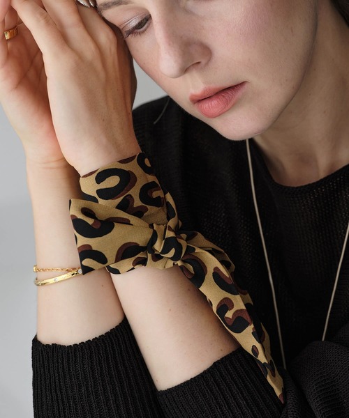 ZAKKA-BOX(ザッカボックス)の「レオパードリボンスカーフ(バンダナ/スカーフ・レディース・レオパード/その他/その他2・FREE)」の6枚目の写真