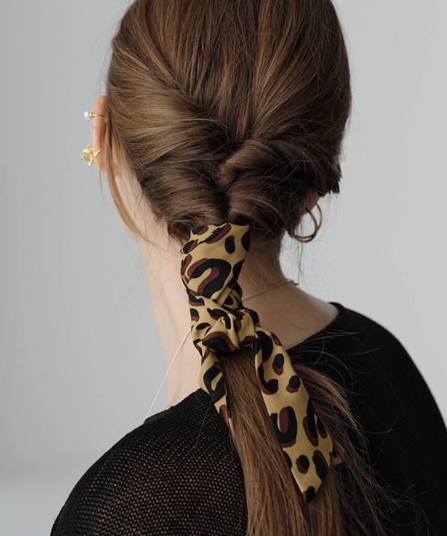 ZAKKA-BOX(ザッカボックス)の「レオパードリボンスカーフ(バンダナ/スカーフ・レディース・レオパード/その他/その他2・FREE)」の8枚目の写真