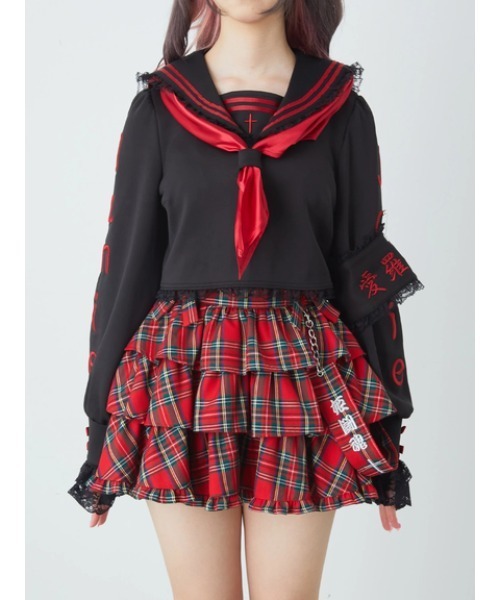 Jamie エーエヌケー（ジェイミーエーエヌケー）の「JAMIE特攻服（Tシャツ/カットソー・レディース・レッド/ホワイト/パープル・M）」の11枚目の写真