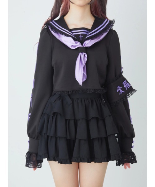 Jamie エーエヌケー（ジェイミーエーエヌケー）の「JAMIE特攻服（Tシャツ/カットソー・レディース・レッド/ホワイト/パープル・M）」の16枚目の写真