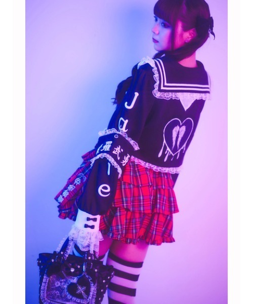 Jamie エーエヌケー（ジェイミーエーエヌケー）の「JAMIE特攻服（Tシャツ/カットソー・レディース・レッド/ホワイト/パープル・M）」の21枚目の写真