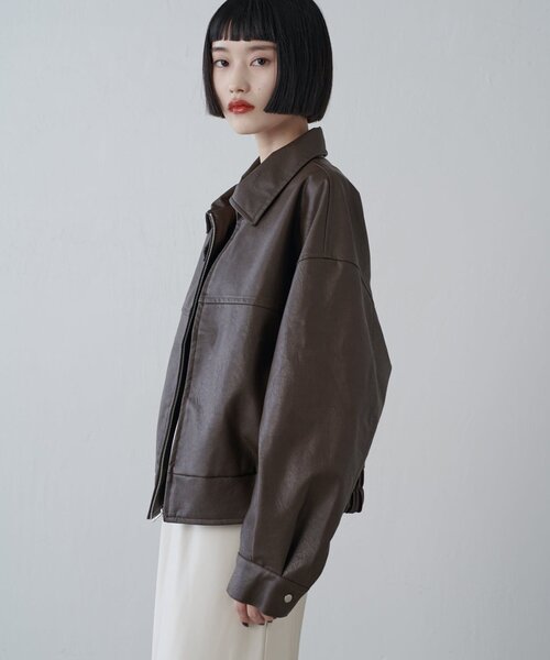 セール】シンセティックレザーブルゾン（ブルゾン）｜Lui's（ルイス