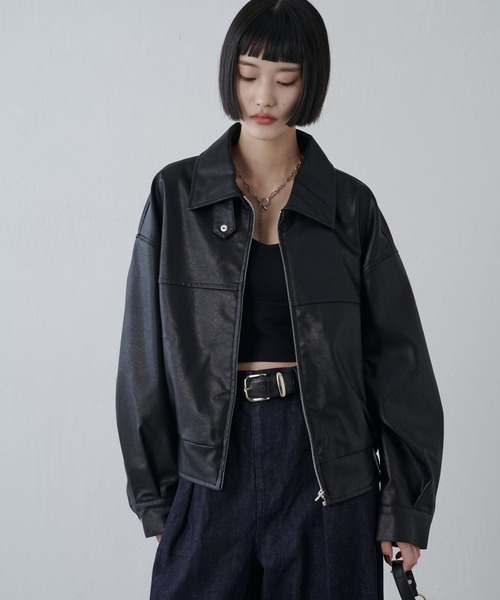 Lui's（ルイス）の「シンセティックレザーブルゾン（ブルゾン