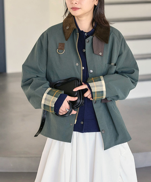 barbour バブアー　spey スペイ　カーキ　L Barbour（バブァー）SPEY（スペイ）PEACH SKIN/Navy（ネイビー