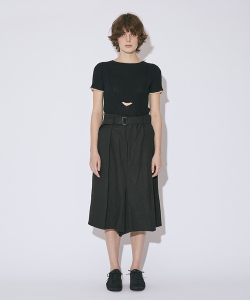 beautiful people（ビューティフルピープル）の「high gauge side-c rib pullover（ニット/セーター・レディース・イエロー×グリーン/ホワイト×ブラック/グリーン×オレンジ・38/36）」の13枚目の写真