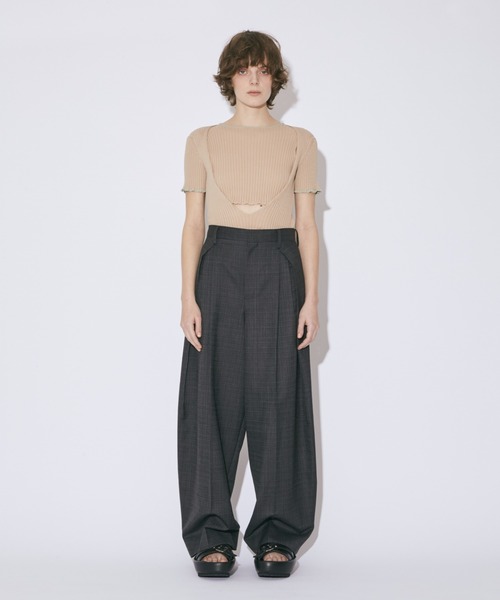 beautiful people（ビューティフルピープル）の「high gauge side-c rib pullover（ニット/セーター・レディース・イエロー×グリーン/ホワイト×ブラック/グリーン×オレンジ・38/36）」の18枚目の写真