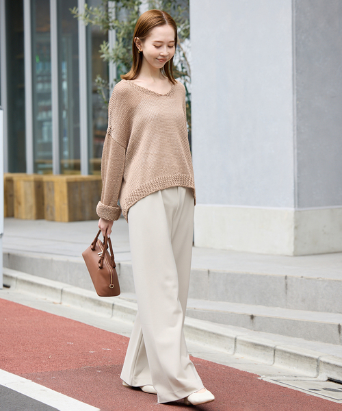 SLOBE IENA(スローブイエナ)の「《WEBのみ4サイズ展開/WEB限定カラー有り》DOUBLECLOTHパンツ(その他パンツ・レディース・ブラック/ブラウン/アイボリー・40/38/36/34)」の15枚目の写真