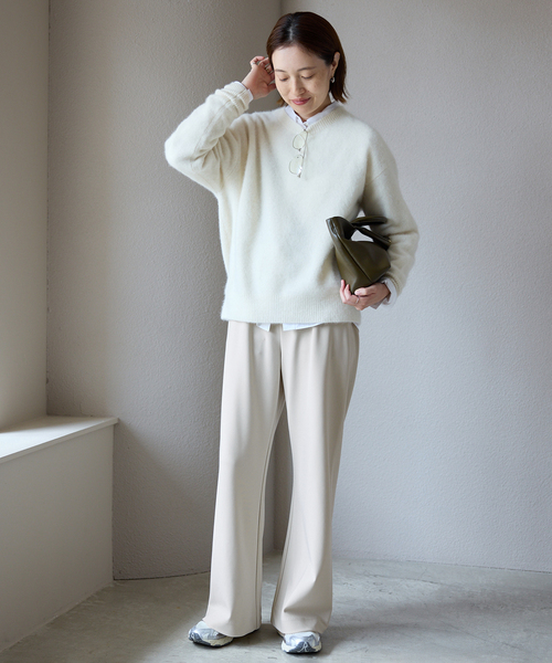 SLOBE IENA(スローブイエナ)の「《WEBのみ4サイズ展開/WEB限定カラー有り》DOUBLECLOTHパンツ(その他パンツ・レディース・ブラック/ブラウン/アイボリー・40/38/36/34)」の22枚目の写真
