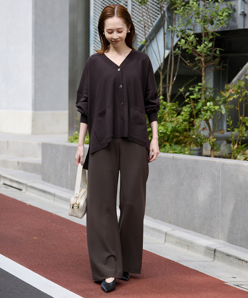 SLOBE IENA（スローブイエナ）の「《WEBのみ4サイズ展開/WEB限定カラー有り》DOUBLECLOTHパンツ（その他パンツ・レディース・ブラック/ブラウン/アイボリー・40/38/36/34）」の6枚目の写真