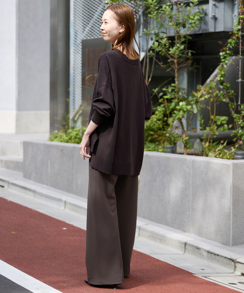 SLOBE IENA（スローブイエナ）の「《WEBのみ4サイズ展開/WEB限定カラー有り》DOUBLECLOTHパンツ（その他パンツ・レディース・ブラック/ブラウン/アイボリー・40/38/36/34）」の8枚目の写真