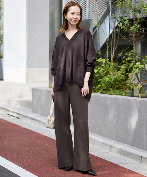 SLOBE IENA（スローブイエナ）の「《WEBのみ4サイズ展開/WEB限定カラー有り》DOUBLECLOTHパンツ（その他パンツ・レディース・ブラック/ブラウン/アイボリー・40/38/36/34）」の9枚目の写真