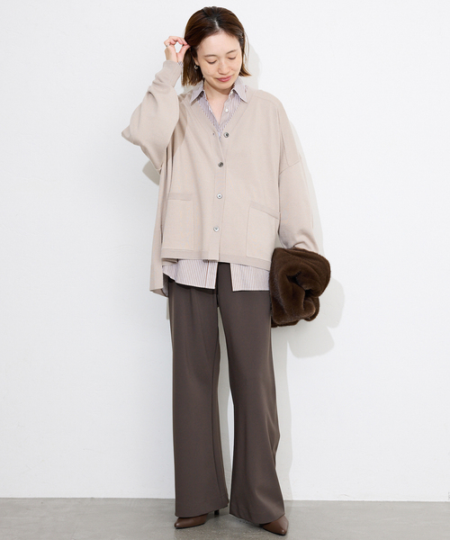 SLOBE IENA（スローブイエナ）の「《WEBのみ4サイズ展開/WEB限定カラー有り》DOUBLECLOTHパンツ（その他パンツ・レディース・ブラック/ブラウン/アイボリー・40/38/36/34）」の11枚目の写真