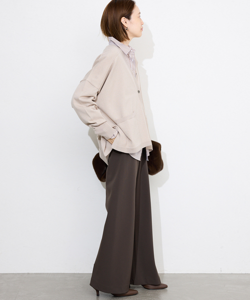 SLOBE IENA（スローブイエナ）の「《WEBのみ4サイズ展開/WEB限定カラー有り》DOUBLECLOTHパンツ（その他パンツ・レディース・ブラック/ブラウン/アイボリー・40/38/36/34）」の12枚目の写真