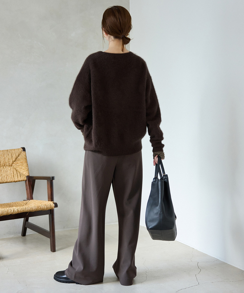 SLOBE IENA（スローブイエナ）の「《WEBのみ4サイズ展開/WEB限定カラー有り》DOUBLECLOTHパンツ（その他パンツ・レディース・ブラック/ブラウン/アイボリー・40/38/36/34）」の18枚目の写真