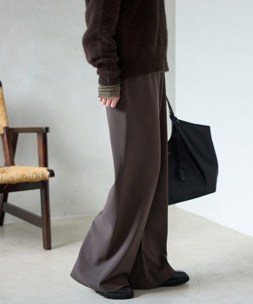 SLOBE IENA（スローブイエナ）の「《WEBのみ4サイズ展開/WEB限定カラー有り》DOUBLECLOTHパンツ（その他パンツ・レディース・ブラック/ブラウン/アイボリー・40/38/36/34）」の20枚目の写真