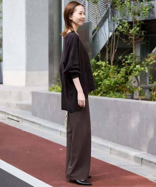 SLOBE IENA（スローブイエナ）の「《WEBのみ4サイズ展開/WEB限定カラー有り》DOUBLECLOTHパンツ（その他パンツ・レディース・ブラック/ブラウン/アイボリー・40/38/36/34）」の22枚目の写真