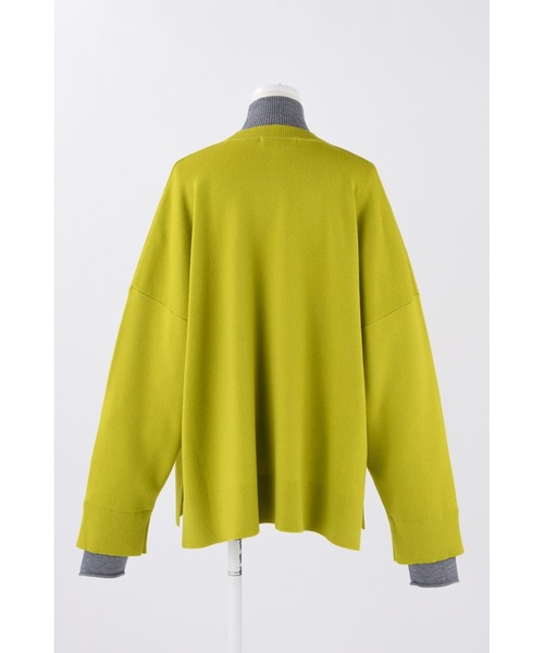 ENFOLD(エンフォルド)の「レイヤードネック BOX プルオーバー(ニット/セーター・レディース・ライトグリーン/チャコールグレー/ダークネイビー・38)」の6枚目の写真