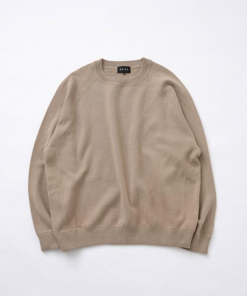 EKAL（エカル）の「ドライニットプルオーバー（ニット/セーター・メンズ・ベージュ系その他/ブラウン/ネイビー・MEDIUM/LARGE）」の3枚目の写真