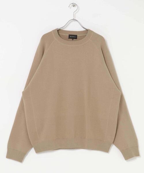 EKAL（エカル）の「ドライニットプルオーバー（ニット/セーター・メンズ・ベージュ系その他/ブラウン/ネイビー・MEDIUM/LARGE）」の10枚目の写真
