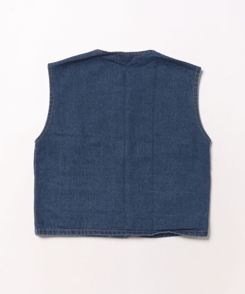 Bambin（ボンバン）の「【 Bambin / ボンバン 】 デニム ベスト（ベスト・キッズ・ブルー・90/100/110/120/130）」の3枚目の写真