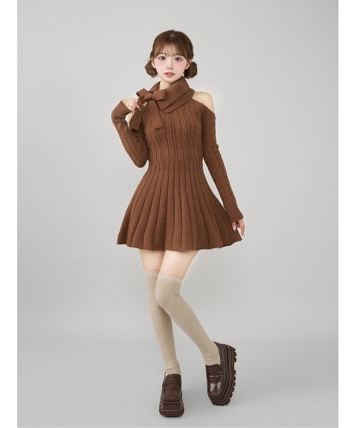 アメスリフレアニットミニワンピース（ワンピース）｜Darich
