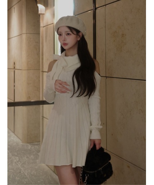 アメスリフレアニットミニワンピース（ワンピース）｜Darich