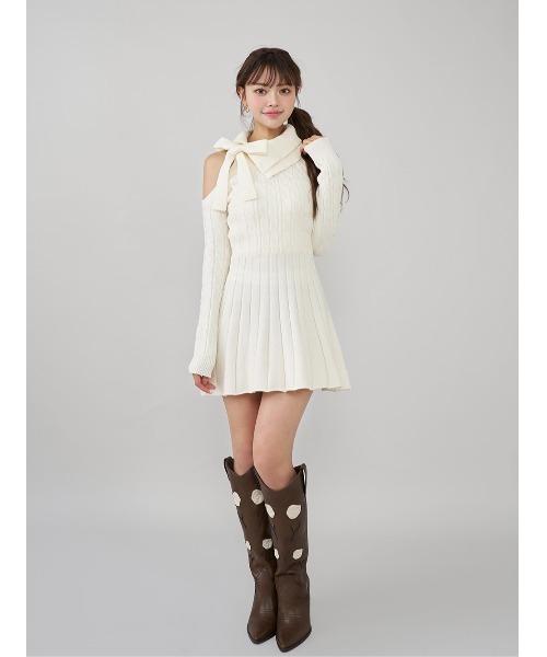 アメスリフレアニットミニワンピース アメスリフレアニットミニワンピース（ワンピース）｜Darich