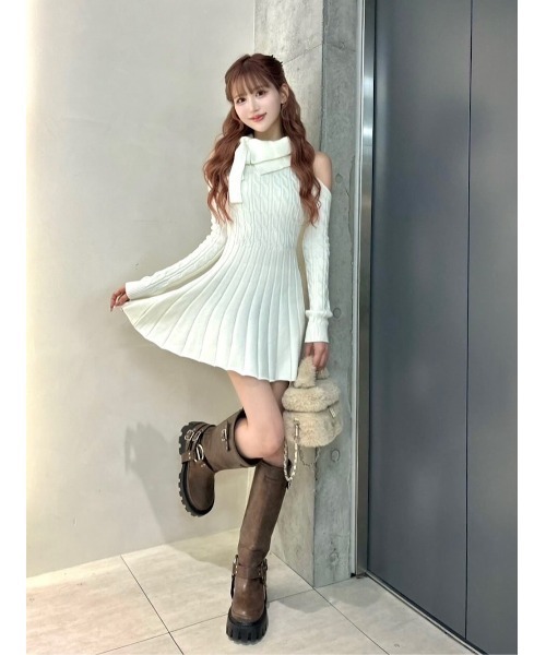 アメスリフレアニットミニワンピース（ワンピース）｜Darich