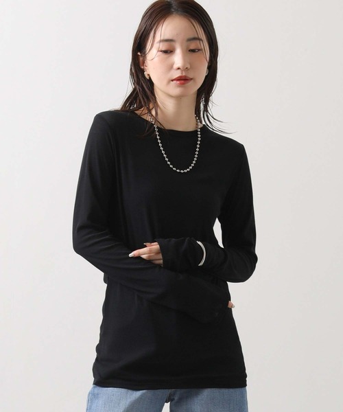 Munich（ミューニック）の「シアーリブクルーネックカットソー（Tシャツ/カットソー・レディース・ブラック/チャコールグレー/ホワイト・FREE）」の16枚目の写真