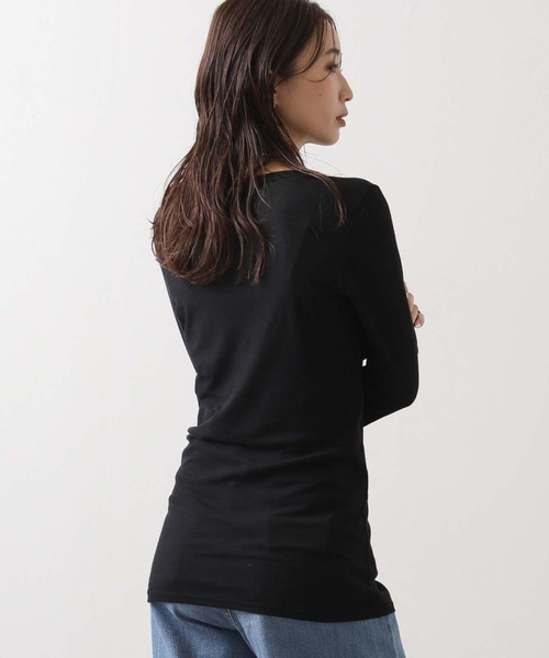 Munich（ミューニック）の「シアーリブクルーネックカットソー（Tシャツ/カットソー・レディース・ブラック/チャコールグレー/ホワイト・FREE）」の18枚目の写真