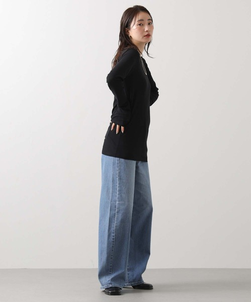 Munich（ミューニック）の「シアーリブクルーネックカットソー（Tシャツ/カットソー・レディース・ブラック/チャコールグレー/ホワイト・FREE）」の13枚目の写真