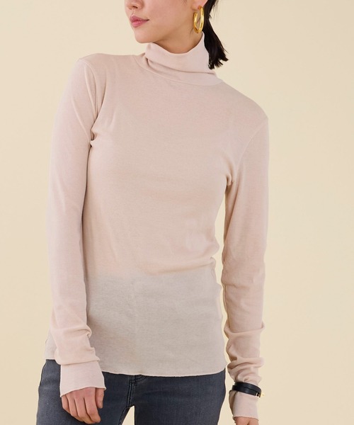 marmors(マルモア)の「【marmors】powder dry tereko turtle neck pullover(Tシャツ/カットソー・レディース・アイボリー/ブルーグレー/ピンク/ブラウン・36)」の2枚目の写真