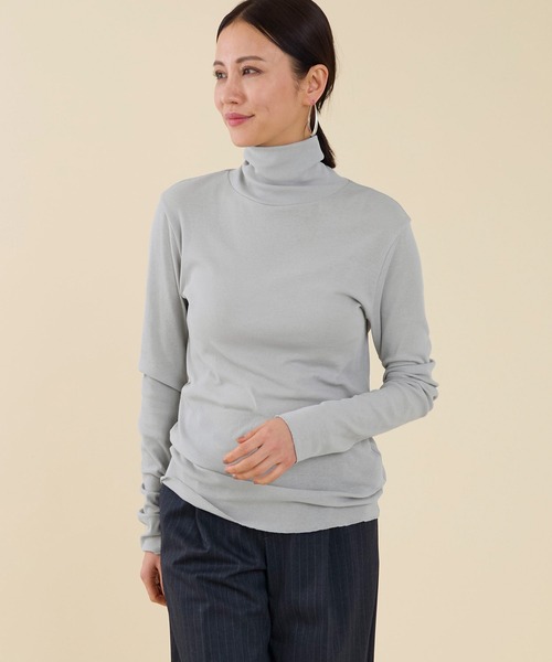 marmors(マルモア)の「【marmors】powder dry tereko turtle neck pullover(Tシャツ/カットソー・レディース・アイボリー/ブルーグレー/ピンク/ブラウン・36)」の3枚目の写真