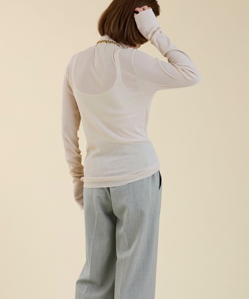 marmors(マルモア)の「【marmors】powder dry tereko turtle neck pullover(Tシャツ/カットソー・レディース・アイボリー/ブルーグレー/ピンク/ブラウン・36)」の15枚目の写真