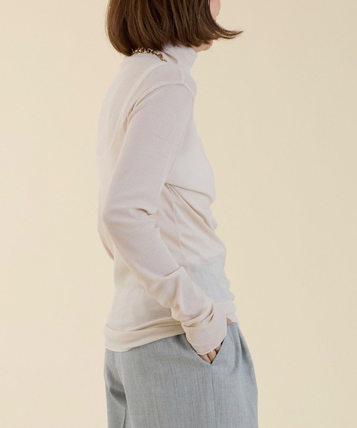 marmors(マルモア)の「【marmors】powder dry tereko turtle neck pullover(Tシャツ/カットソー・レディース・アイボリー/ブルーグレー/ピンク/ブラウン・36)」の16枚目の写真