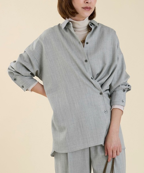 marmors(マルモア)の「【marmors】powder dry tereko turtle neck pullover(Tシャツ/カットソー・レディース・アイボリー/ブルーグレー/ピンク/ブラウン・36)」の6枚目の写真