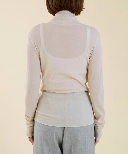 marmors(マルモア)の「【marmors】powder dry tereko turtle neck pullover(Tシャツ/カットソー・レディース・アイボリー/ブルーグレー/ピンク/ブラウン・36)」の9枚目の写真