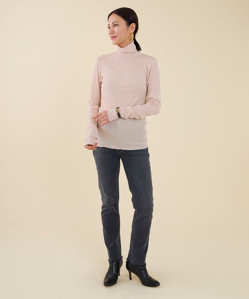 marmors(マルモア)の「【marmors】powder dry tereko turtle neck pullover(Tシャツ/カットソー・レディース・アイボリー/ブルーグレー/ピンク/ブラウン・36)」の12枚目の写真