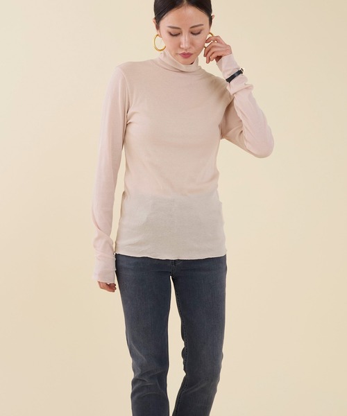 marmors(マルモア)の「【marmors】powder dry tereko turtle neck pullover(Tシャツ/カットソー・レディース・アイボリー/ブルーグレー/ピンク/ブラウン・36)」の18枚目の写真