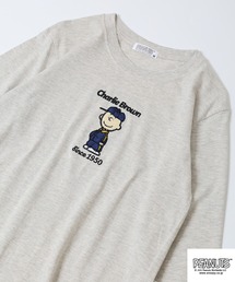 PEANUTS サガラ刺繍長袖Tシャツ