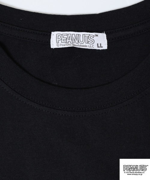 PEANUTS(ピーナッツ)の「PEANUTS サガラ刺繍長袖Tシャツ(Tシャツ/カットソー・メンズ・ブラック/オートミール/ベージュ/ネイビー/オフホワイト/サックスブルー・LL/L/M)」の10枚目の写真
