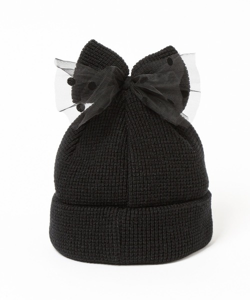 LOWRYS FARM（ローリーズファーム）の「チュールリボンワッチ　587935（ニットキャップ/ビーニー・キッズ・レッド/ブラック/オフホワイト/グレー・FREE）」の19枚目の写真
