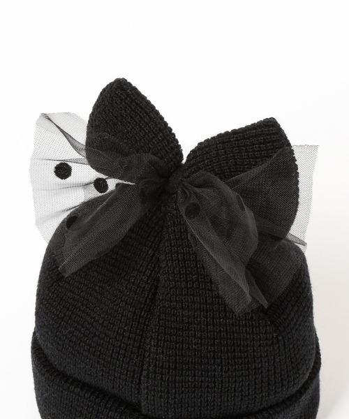 LOWRYS FARM（ローリーズファーム）の「チュールリボンワッチ　587935（ニットキャップ/ビーニー・キッズ・レッド/ブラック/オフホワイト/グレー・FREE）」の20枚目の写真